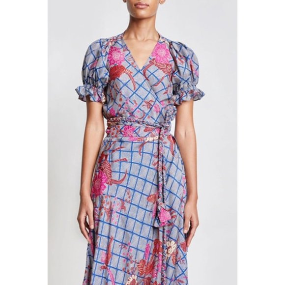 EUC 💗 APIECE APART 100% Silk Chabrol Wrap Top + Feliz Wrap Skirt Set - Picture 2 of 10